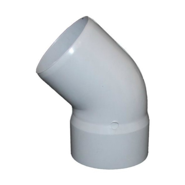 Ημικαμπύλη PVC 45° Φ/32  PLUS Λευκή