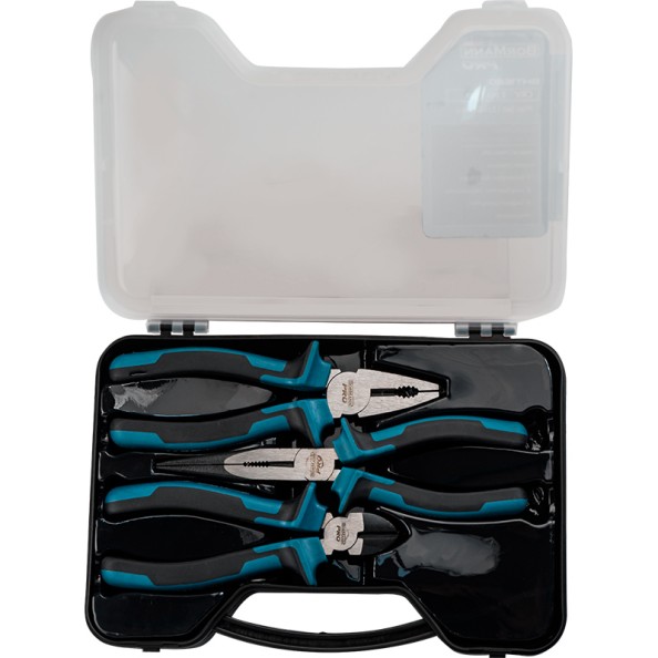 Σετ Εργαλείων Bormann Pro 3τμχ  Πένσα, Μυτοτσίμπιδο & Πλαγιοκόφτης Cr-V