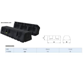 Αντικραδασμική Βάση Δαπέδου SBR Extreme-A 600mm Χωρίς Ράγα 