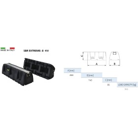 Αντικραδασμική Βάση SBR Extreme-8 450 ALU Με Ράγα Αλουμινίου 45cm 